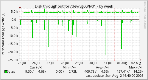 Disk throughput for /dev/vg00/lv01
