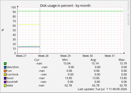 Disk usage in percent